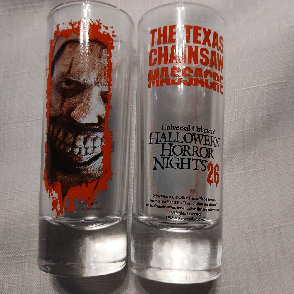 2 Universal Studios Halloween Horror Nights 26 Shot Glasses